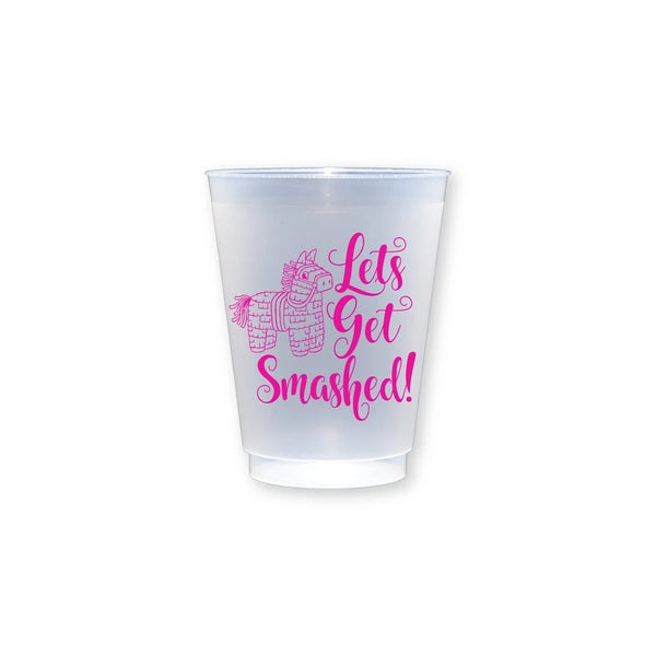 Personalized Mexican Fiesta Bachelorette Party Frosted Plastic Cups