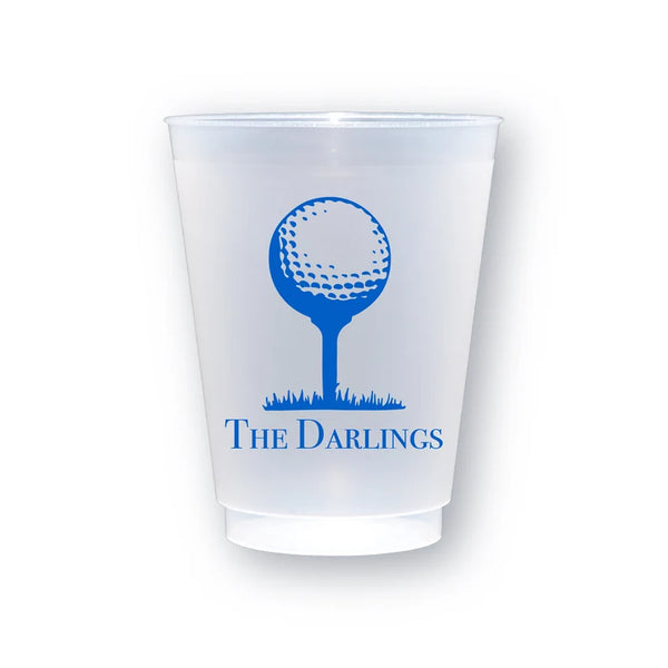 Personalized Frosted Plastic Golf Theme Cups