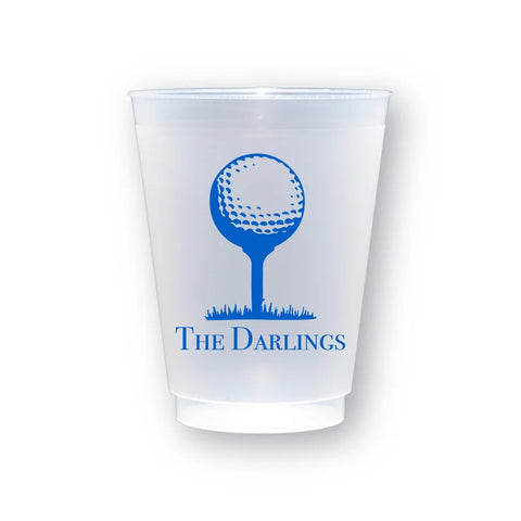 Personalized Frosted Plastic Golf Theme Cups