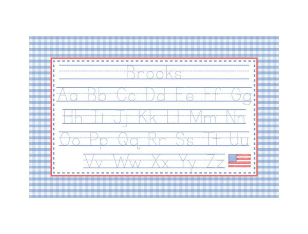 Personalized American Flag Reversible Placemat