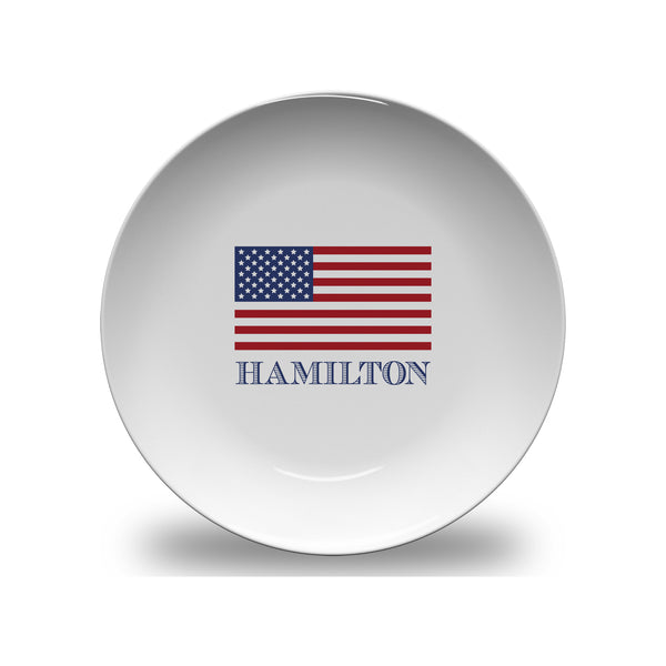Elegant Flag Personalized Outdoor Plate
