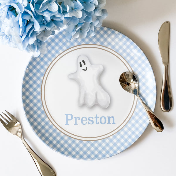 Personalized Halloween Ghost Plate