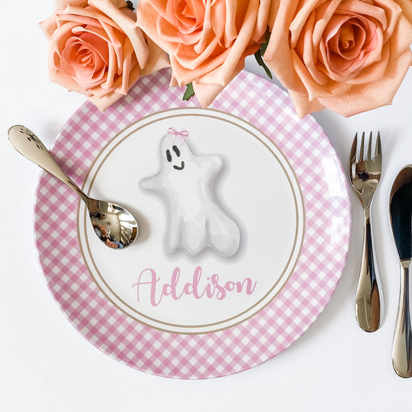 Personalized Halloween Ghost Plate