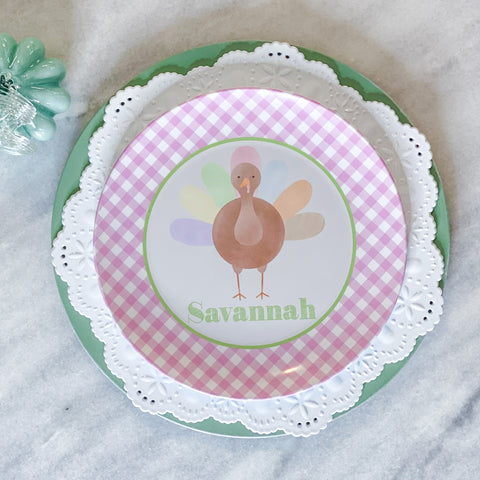 Personalized Turkey Plate