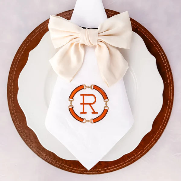 Equestrian Monogrammed Cloth Dinner Napkins