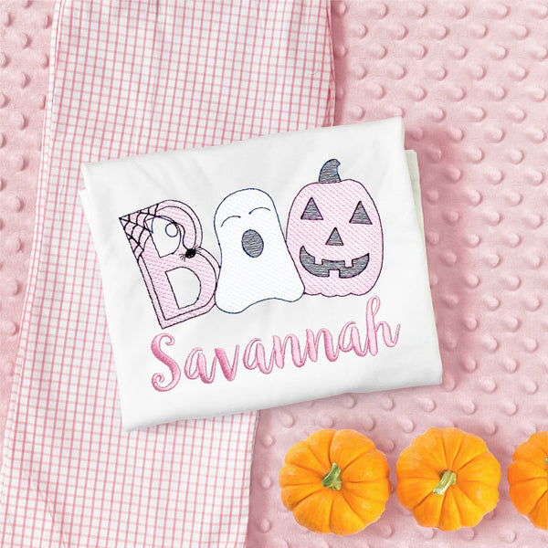Pink Halloween Boo Shirt