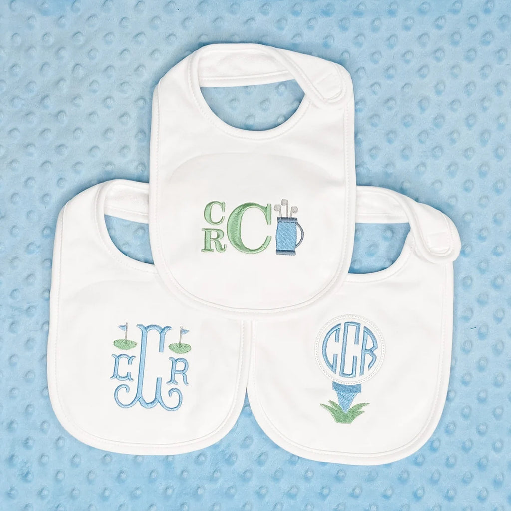 Monogrammed bibs shop