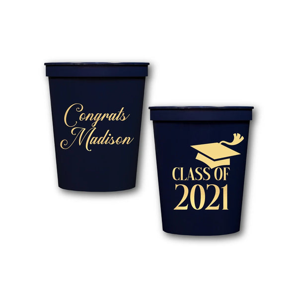 Graduation Personalized Plastic Cups