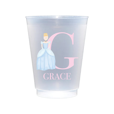 Personalized Princess Frosted Plastic Cups