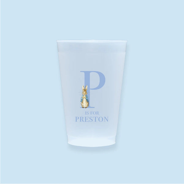 Personalized Peter Rabbit Frosted Plastic Cups