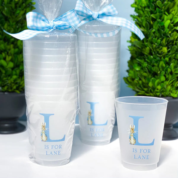 Personalized Peter Rabbit Frosted Plastic Cups