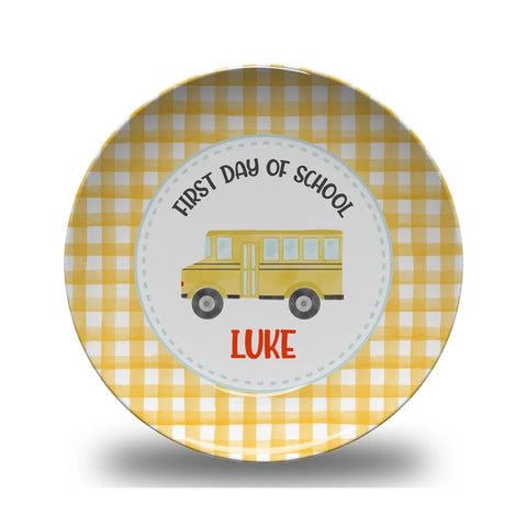 Personalized 1st Day of School Plate
