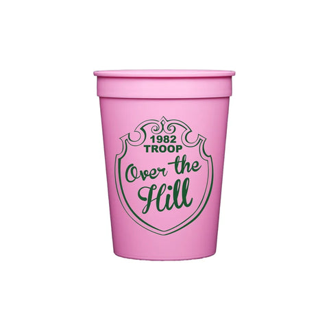Personalized "Troop Over the Hill" Reusable Plastic Stadium Cups