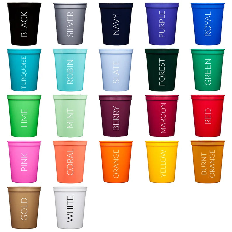 Printed Reusable Plastic Stadium Cups (16 Oz.)