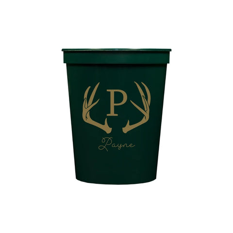 Personalized Reusable Deer Antler Stadium Cups