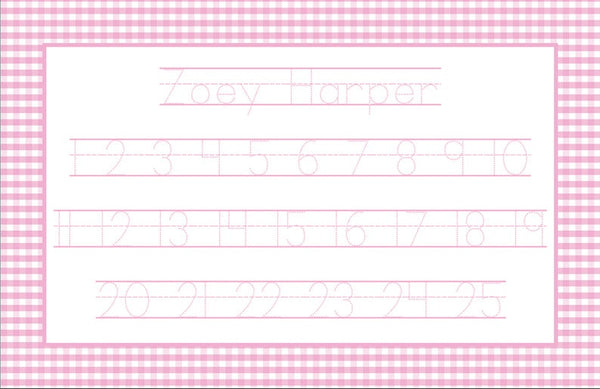 Personalized ABCs & 123s Reversible Placemat