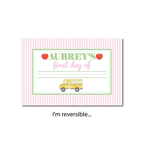 Girls Personalized Back to School Reversible Placemat