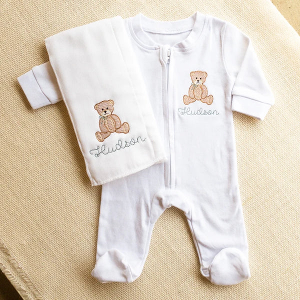 Teddy Bear Footie Pajama Set