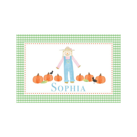 Girl Personalized Fall Reversible Placemat