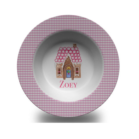 Kids Personalized Christmas Gingerbread Plate or Bowl