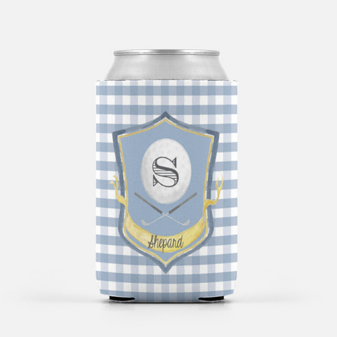 Gingham Golf Can Cooler