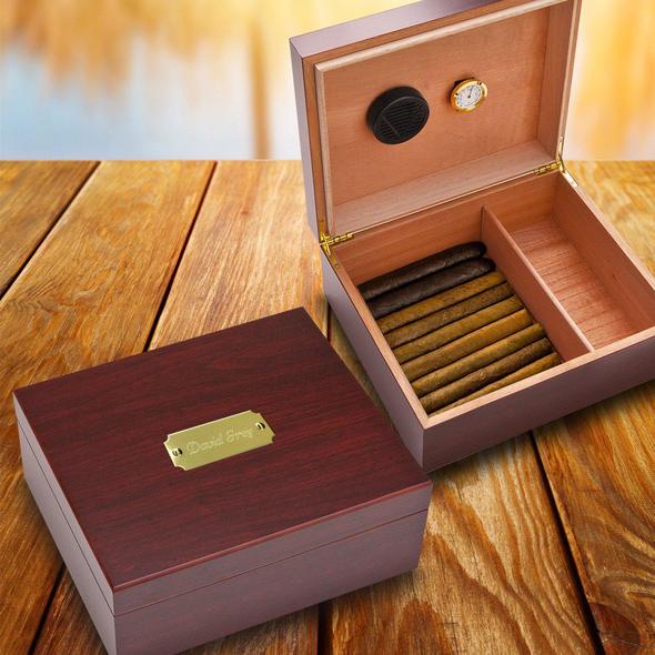 Personalized Cherry Wood Humidor