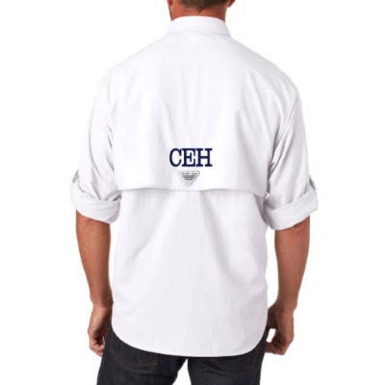 Mens monogrammed shirts - White monogrammed (ITEM #cc68)