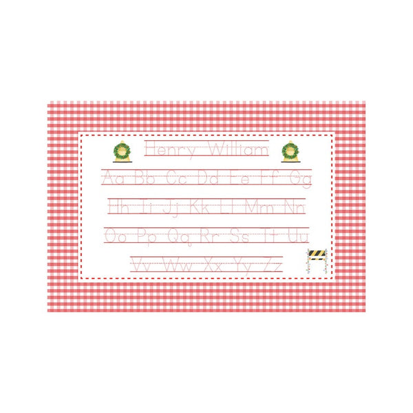 Personalized Christmas Constructions Reversible Placemat