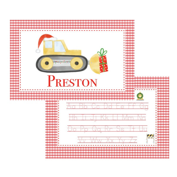 Personalized Christmas Constructions Reversible Placemat
