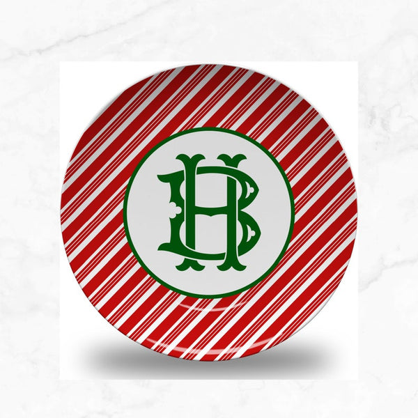 Candy Cane Christmas Dinner Plate