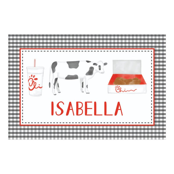 Chick Fil A Cow Reversible Placemat