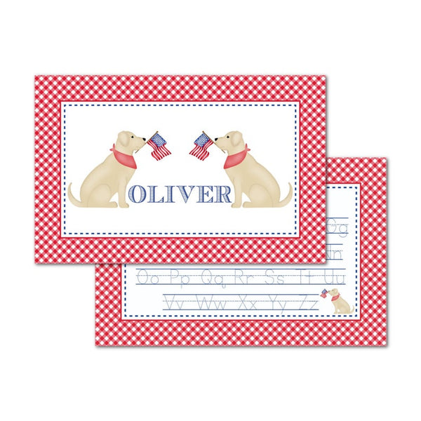 Personalized American Dog Reversible Placemat