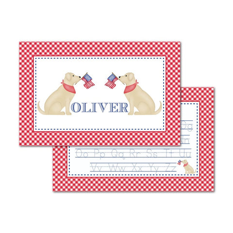 Personalized American Dog Reversible Placemat