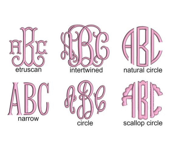 White Monogrammed Newborn Girl Layette
