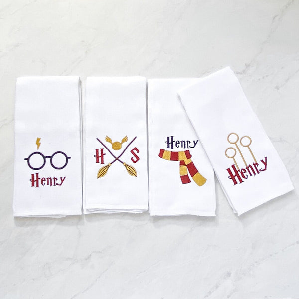 Harry Potter Theme Burp Cloths - Set of 4